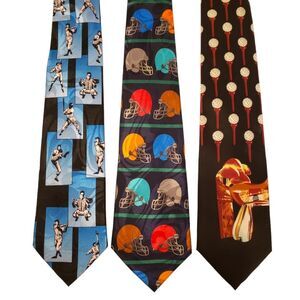 Baseball Football Golf Sports Ties #103 - Lot of 3 Novelty Neckties NWT Clearanc